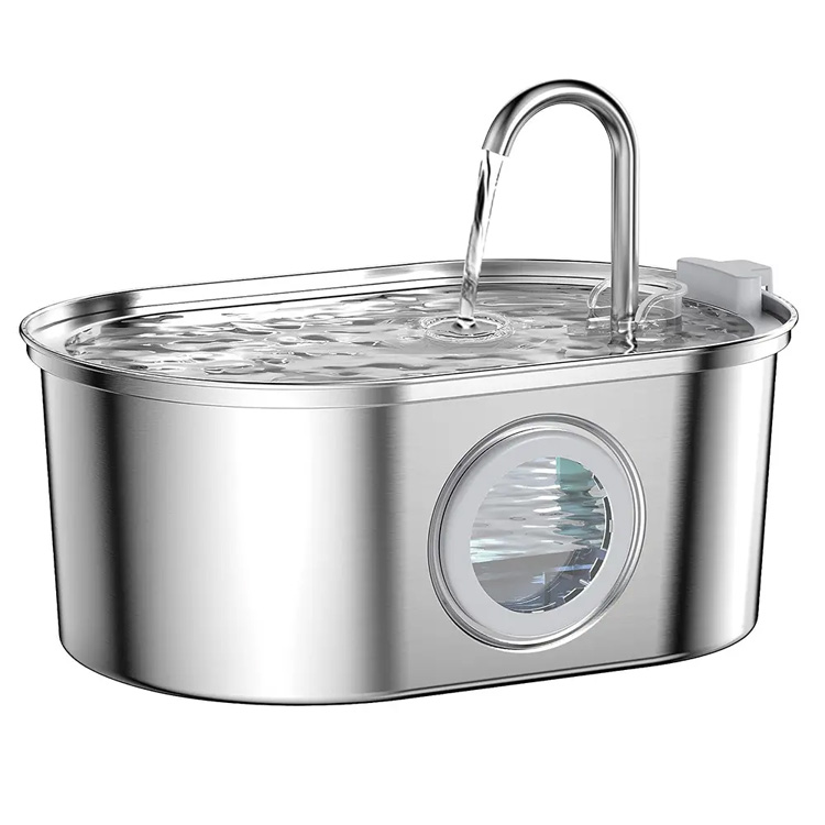 3.2L PET Fountain 304 altzairu herdoilgaitzezko edateko maskota iturria