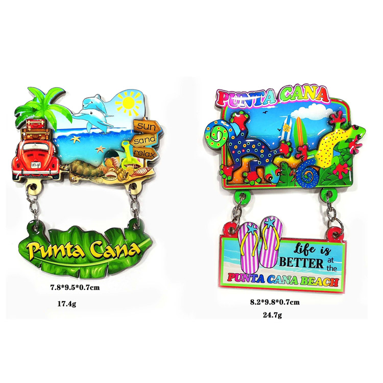 3D pertsonalizagarria Mediterraneoko Diseinua Souvenir Hozkailu Iman