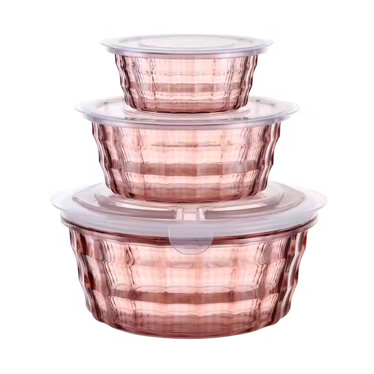 BPA-Free Pilagarriak 3 pieza Elikadura Biribileko edukiontziak