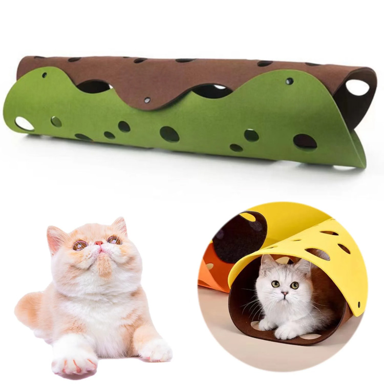 Cat Tunelak Bed Tube Ohe zuloekin jolastu maskota tunel tolestura