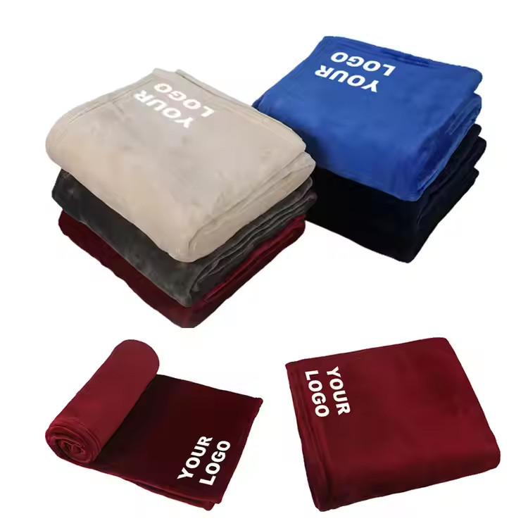 Ekologikoko promoziozko peluxe fluffy coral fleece manta