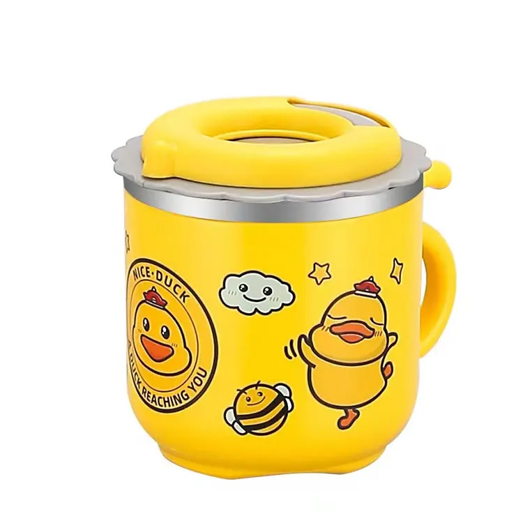 Elikagaien Safe Straw Cute ahate horia ihesak froga umeentzako kopa