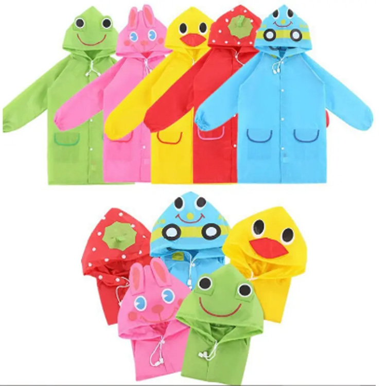 Funky iragazgaitza marrazki bizidunetako animalia haurrentzako arropa Raincoat