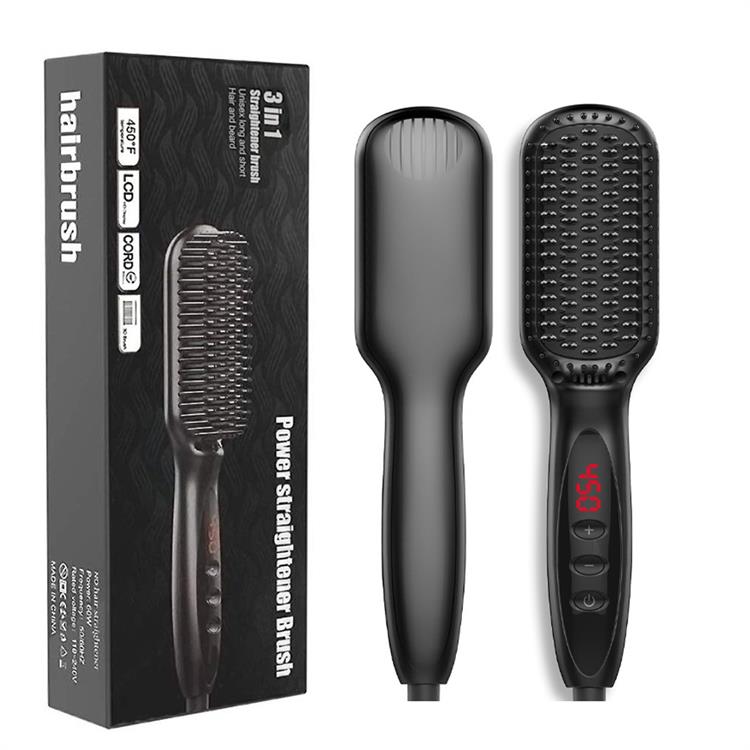 Ionic Straightening Flat Iron Hair Straightener Brush