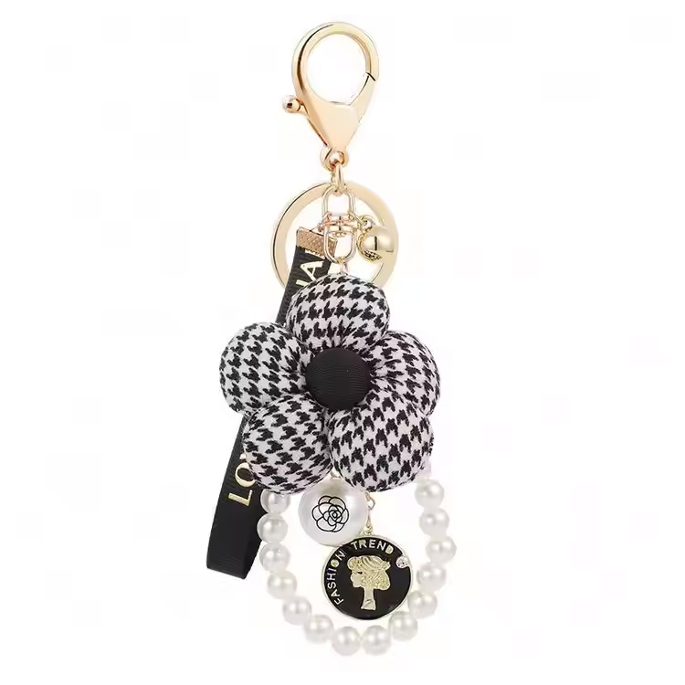 Lady's Cute Flower Fashion Tassels Key katearen autoaren eraztuna