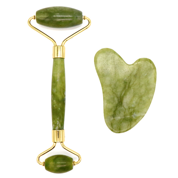 Masaje Jade Roller Gua Sha Aurpegirako Ezarri