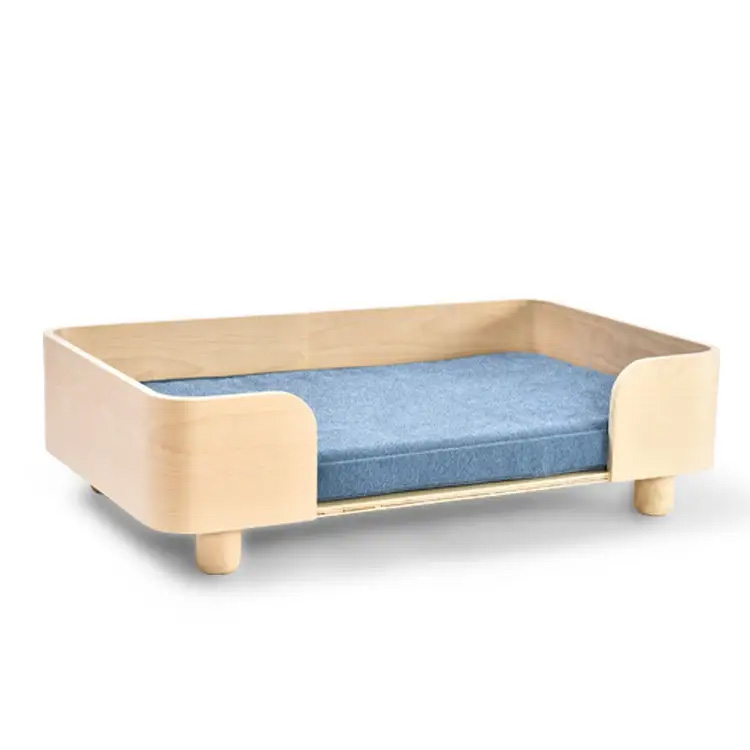Diseinu berria Modern Pet Altzariak Egurrezko markoaren txakurrak sofa ohea