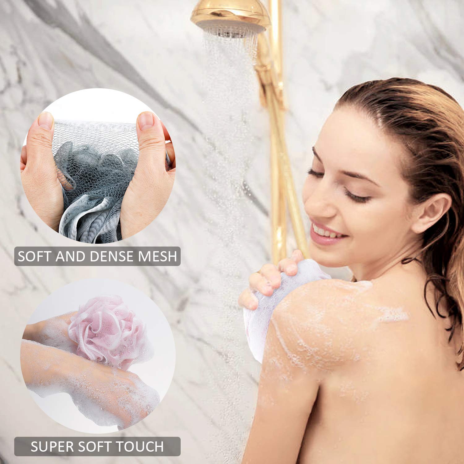 Perfect Mesh Body Scrubber Dutxa belaki Loofahs