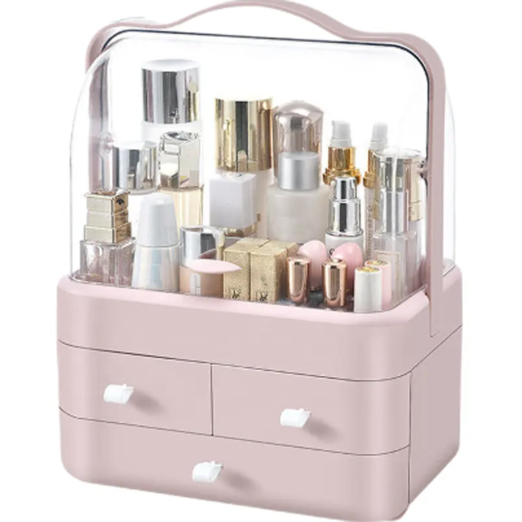Portable Clear Funtzio anitzeko Makillaje antolatzailea
