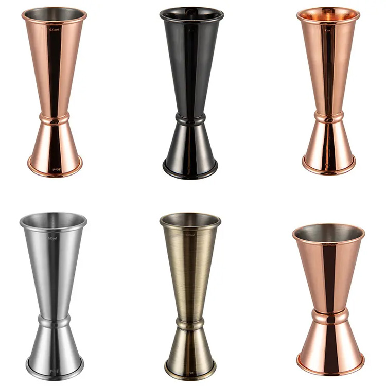 Premium kobrea Silver 2cl / 4cl altzairu herdoilgaitzezko jigger bikoitza