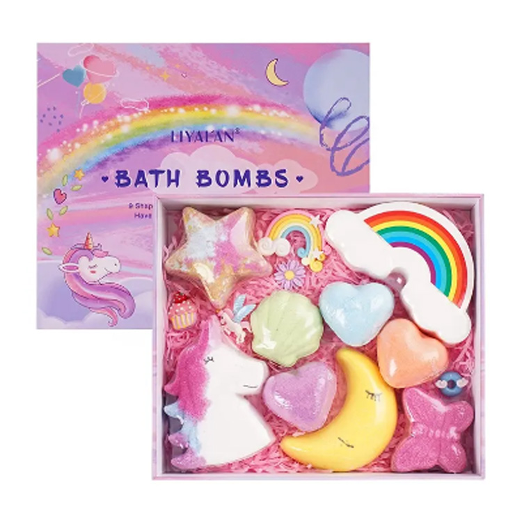 Etiketa pribatua Luxuzko Vegan Rainbow Cloud Bainugela Organikoa Bonba